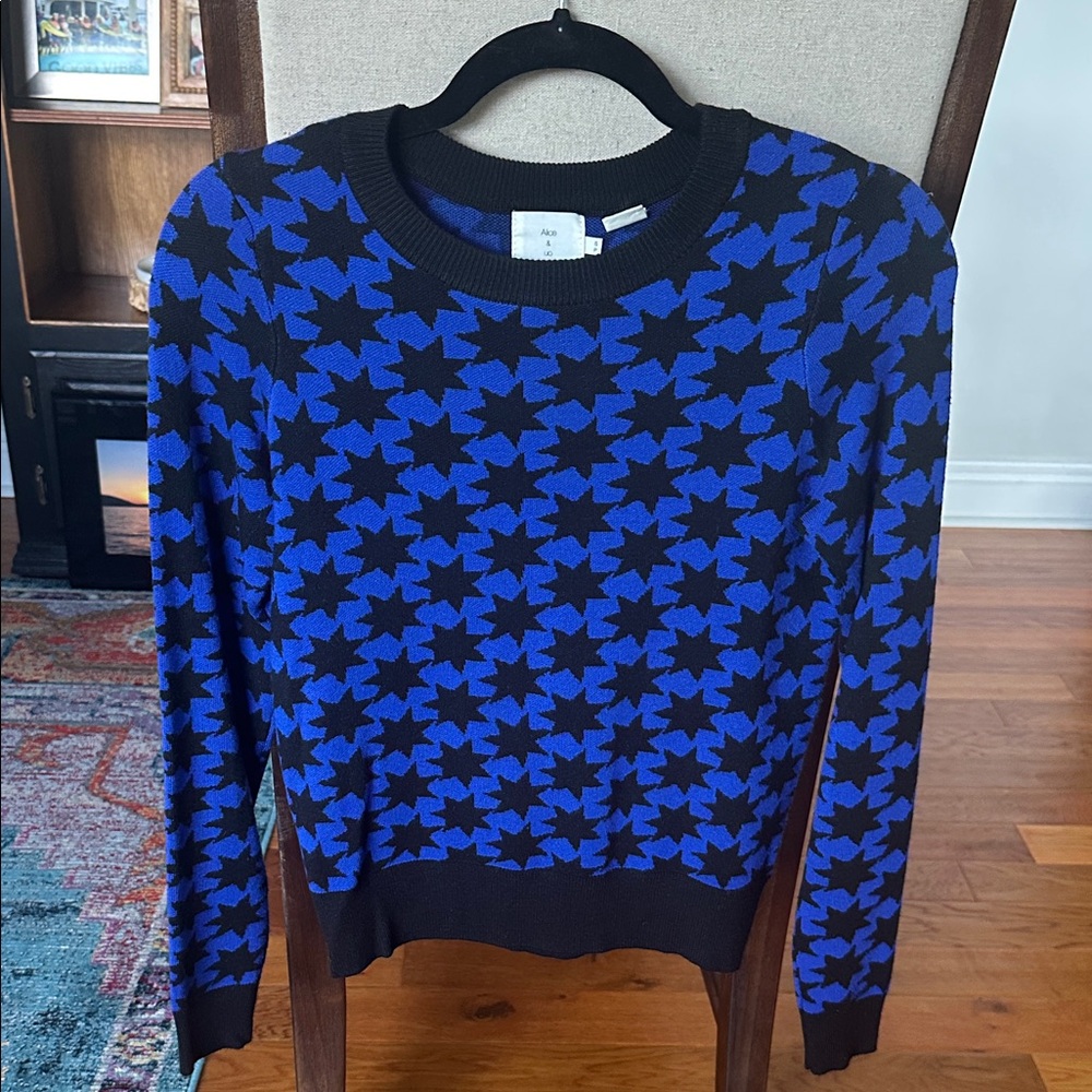 Alice + Olivia Blue and Black Star Sweater